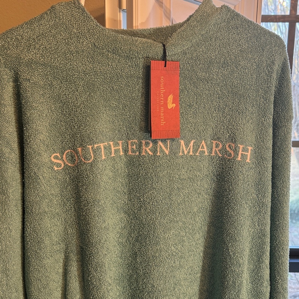 Southern Marsh Teal Crewneck oversized Sweater